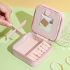 Simple ins portable jewelry box wholesale anti-oxidation earrings earrings rings nail art jewelry storage box with mirror