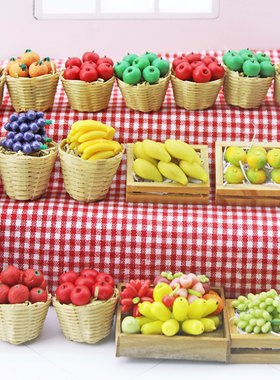 dollhouse娃娃屋配件创意水果篮