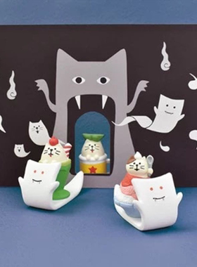 ins风妖怪茶屋河童树脂工艺品