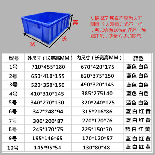全新料带盖零件盒塑料物料盒储物周转箱螺丝五金工具盒长方形加厚 - 图2
