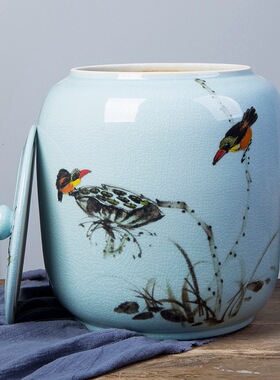 景德镇陶瓷手绘厨房储物罐