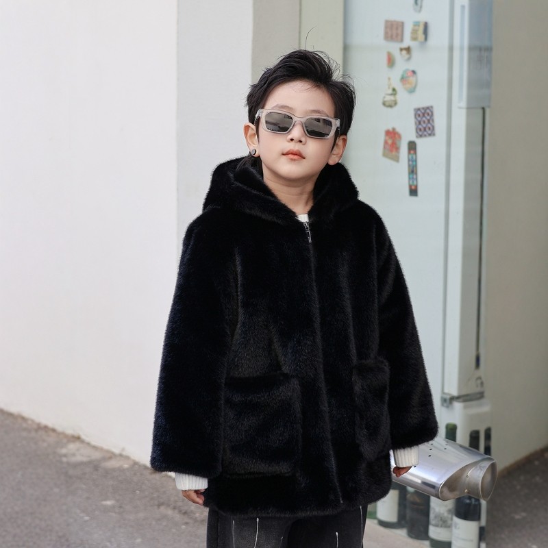 2025冬季男童女童皮草水貂毛外套儿童中长款带帽宝宝棉服加厚大衣,淘宝优惠券,粉丝福利购,淘宝优惠卷
