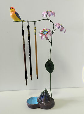 铁艺毛笔架新中式书房原创