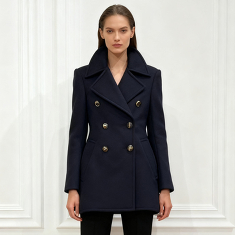 法式职场精英风白色大翻领双排扣西装女宽松气质显瘦百搭西服外套 - 图0