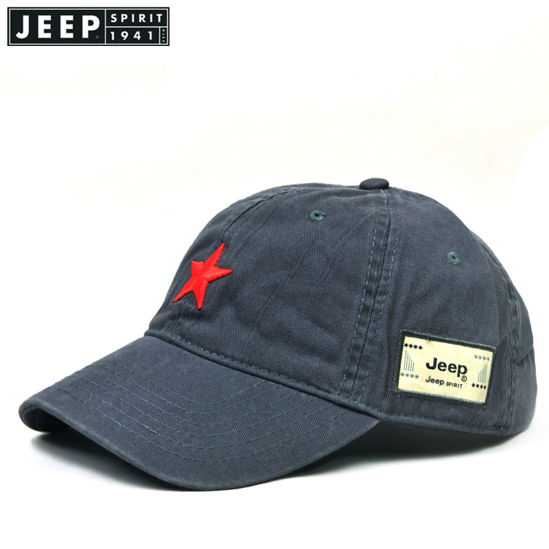 JEEP吉普春夏新款鸭舌帽红星男女遮阳帽户外休闲棒球帽纯棉百搭款