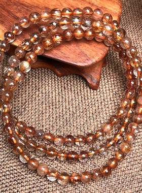 天然铜发晶三圈手链多圈女款饰品