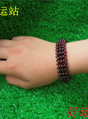 促销新款女生石榴石手串宝石圆珠紫色手饰珠宝首饰玉手珠水晶手链