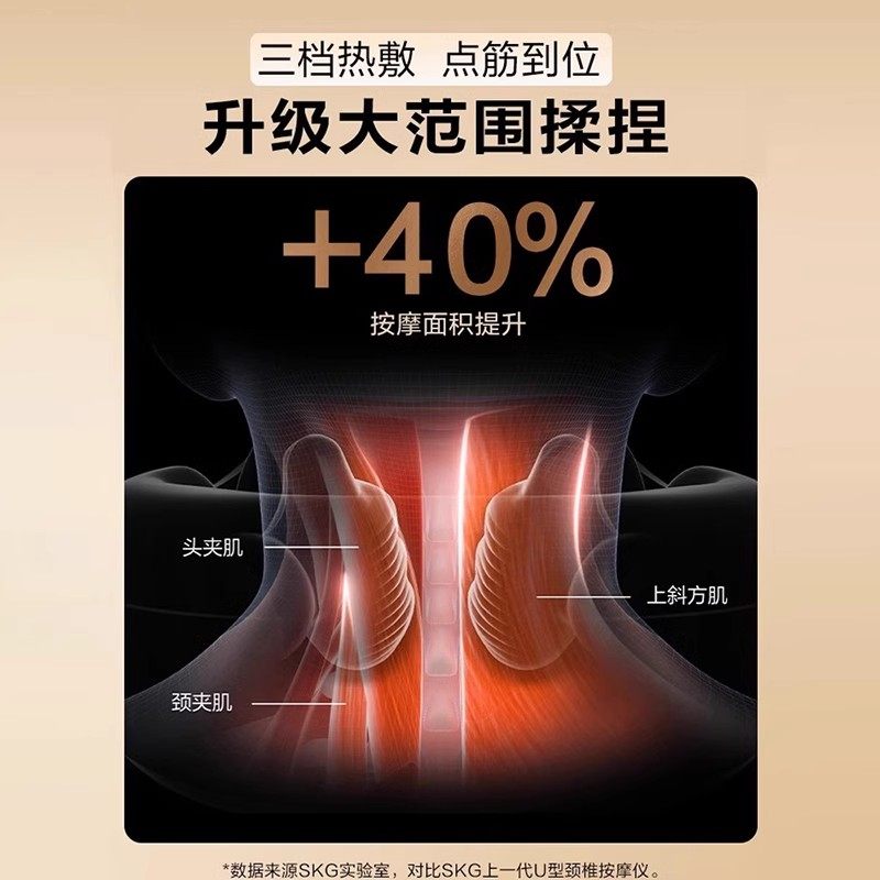 男女生礼物SKG颈椎按摩器N5-2按摩仪护颈U型枕加热敷肩颈揉捏神器,淘宝优惠券,粉丝福利购,淘宝优惠卷