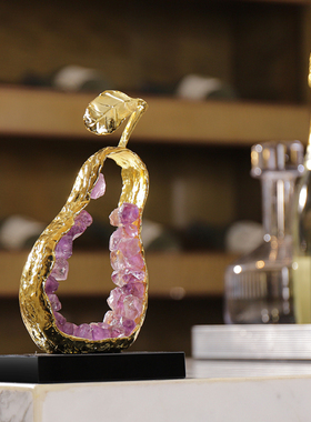 轻奢苹果雪梨客厅玄关纳福摆件