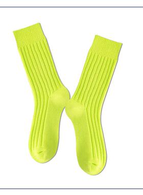 Men's 6 Pairs Solid Crew Socks Knitted Socks Soft Comfy