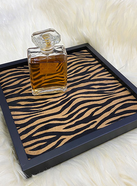 香薰托盘木质老虎纹马毛收纳