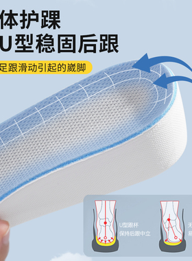 运动舒适增高减震鞋垫2023