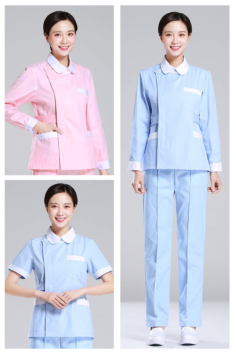 护士服长袖女冬圆领分体套装短袖夏短款两件套月嫂护工牙科工作服_虎窝淘