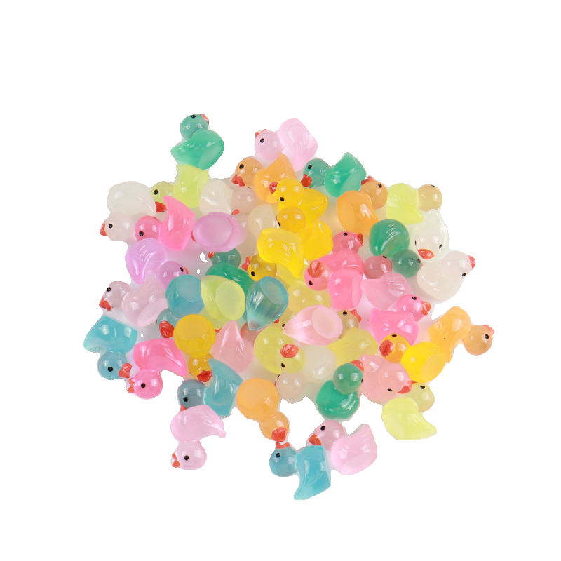 儿童节日活动赠送小礼品创意夜光小鸭子DIY仿真玩具奖励奖品