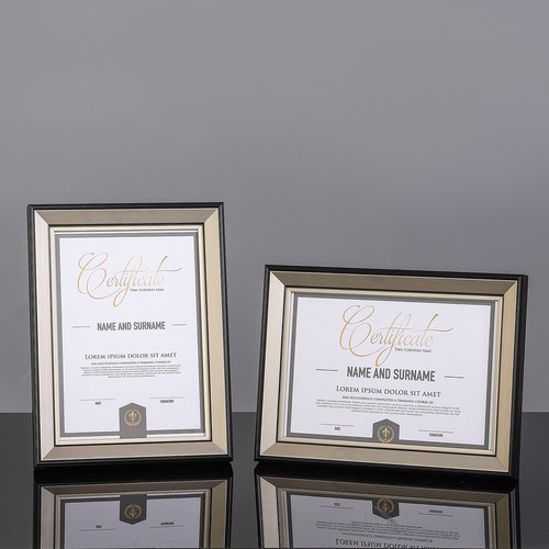 A4证书相框摆台高端授权框奖状荣誉证件书展示框A3营业执照框挂墙 - 图1