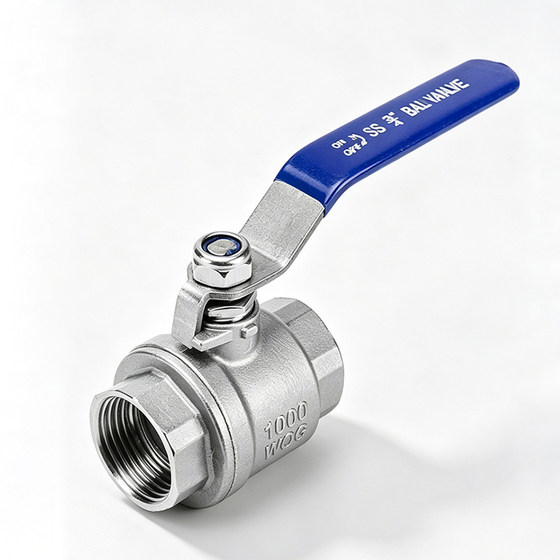 Stainless steel internal threaded ball valve two-piece switch