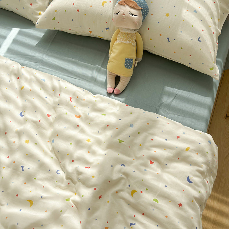 月梦星辰a类床上用品双层纱四件套学生宿舍床单枕套3件套四季可用,淘宝优惠券,粉丝福利购,淘宝优惠卷