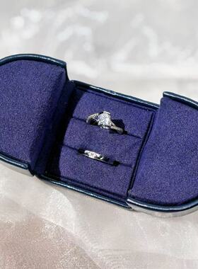 高颜值仿真情侣款钻戒女结婚对戒婚礼仪式用求婚爆闪网红推荐爆款