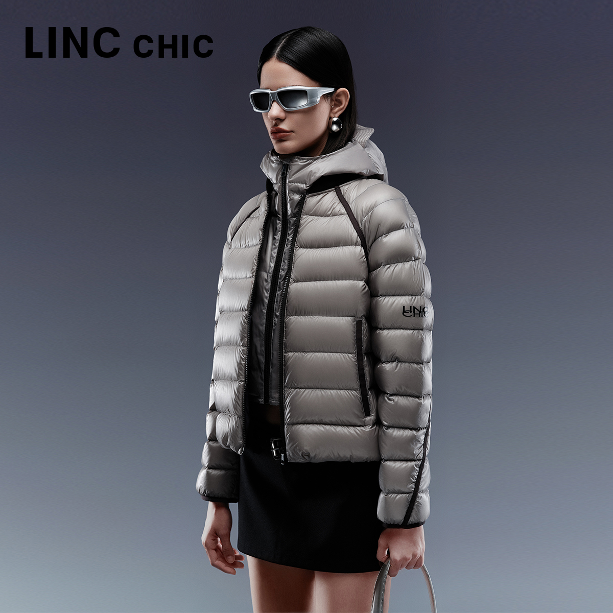 LINCCHIC金羽杰短款轻薄羽绒服女2023新款机能感超轻便携外套1225