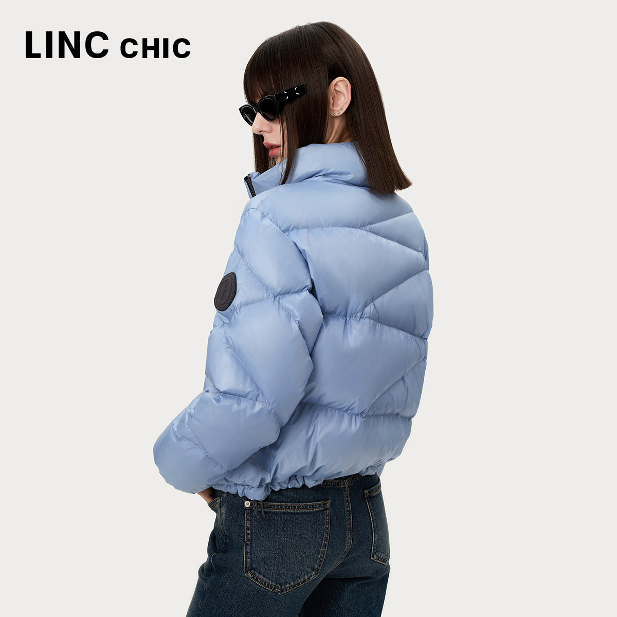 LINCCHIC金羽杰羽绒服女款冬季新款轻薄短款立领羽绒服女外套1067,淘宝优惠券,粉丝福利购,淘宝优惠卷