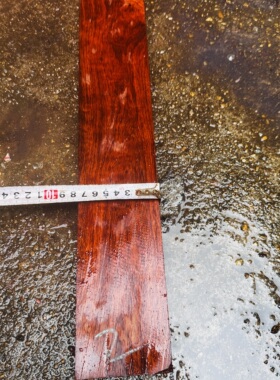 缅甸花梨(大果紫檀)水波花纹规整红木家具料,大块原木料实物图