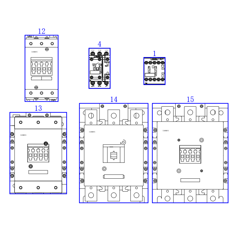 EPLAN西门子3RT 3RU接触器热过载继电器edz部件库原理图/2D/3D宏 - 图0