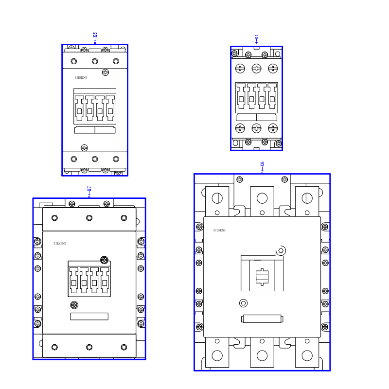 EPLAN西门子3RT 3RU接触器热过载继电器edz部件库原理图/2D/3D宏 - 图1