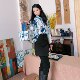 Yiche tie-dyed handmade-dyeed plant-dyeed intangible cultural heritage blue-yeded spring shirt women's long-sleeved slim loose cotton top cardigan top