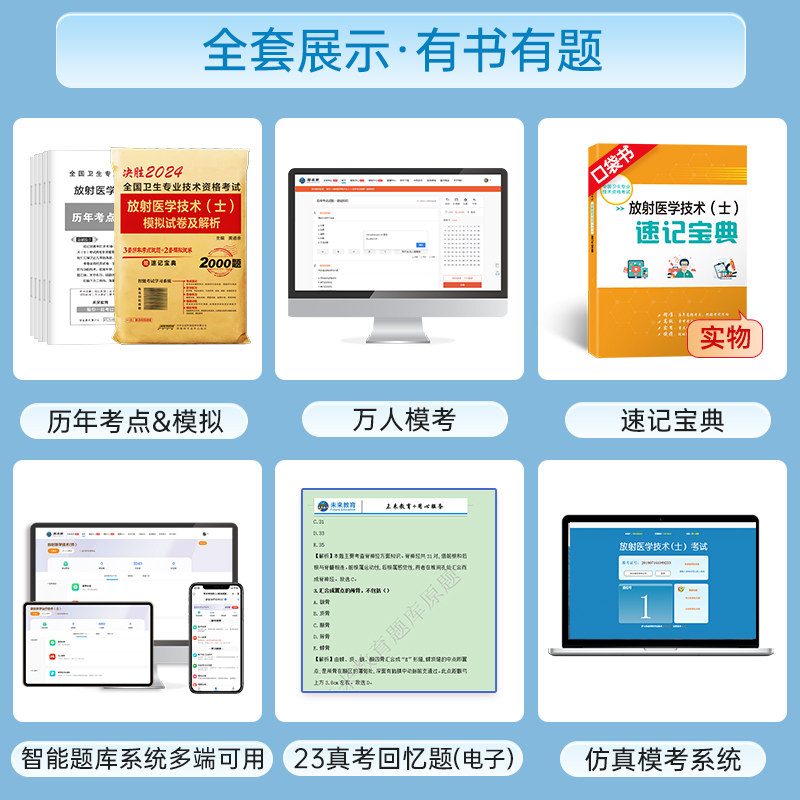 WLJY备考2024年放射医学技术士模拟试卷及答案解析赠真题库软件全国卫生专业技术资格考试书可搭军医人卫版医学影像技术技士师考试