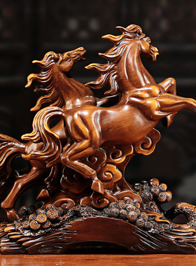 马摆件十二生肖马树脂创意家居客厅店铺开业送礼树脂工艺礼品