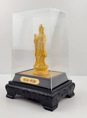 厂家直销 绒沙金观音菩萨佛像摆件 招财保平安家居工艺品批发