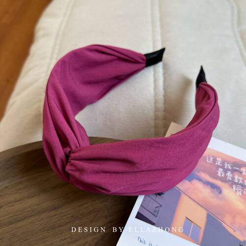 火龙果色~超显白发箍头箍多巴胺树莓粉简约发卡气质复古发饰头饰 - 图1