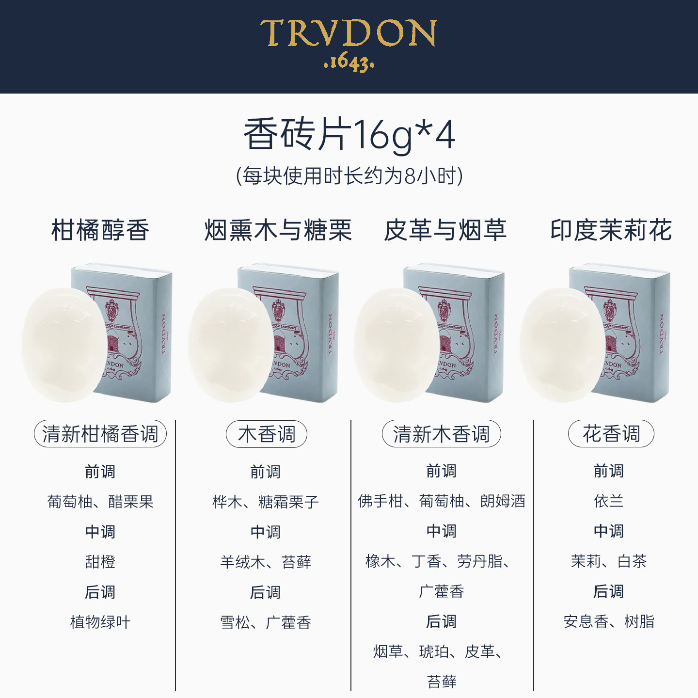 trudon法国楚敦蜡块融礼盒高级氛围感浴缸卧室桌面圣诞新年礼物,淘宝优惠券,粉丝福利购,淘宝优惠卷