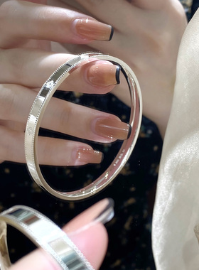 足银9999纯银手镯女万花筒实心镯