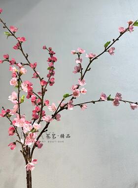 仿真桃花枝桃花大树装饰假花