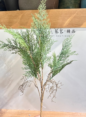 仿真松针枝条线型插花圣诞树松树枝花艺摆件绿植装饰
