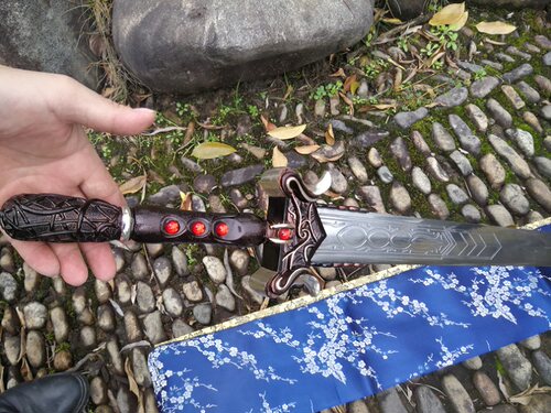 神魔剑 景天仙魔剑仙剑奇侠传3兵器镇妖剑影视镇宅刀剑收藏未开刃 - 图2