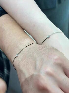 陈奕迅同款red*line法国红绳黑绳男女泡泡钻轻奢本命年手绳手链