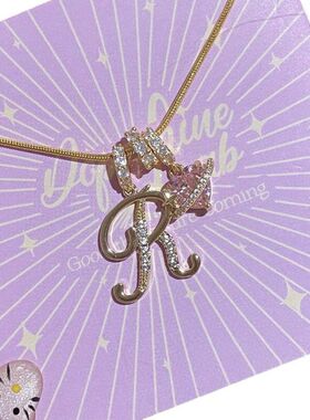 多巴胺少女 跨境爆款 26字母项链不锈钢链条 18k镀真金