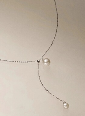 s925纯银流苏吊坠项链女轻奢小众锁骨链时尚百搭饰品