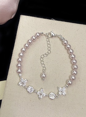 复古少女小众设计甜美精致珍珠手链时尚百搭高级手串唯美气质手饰