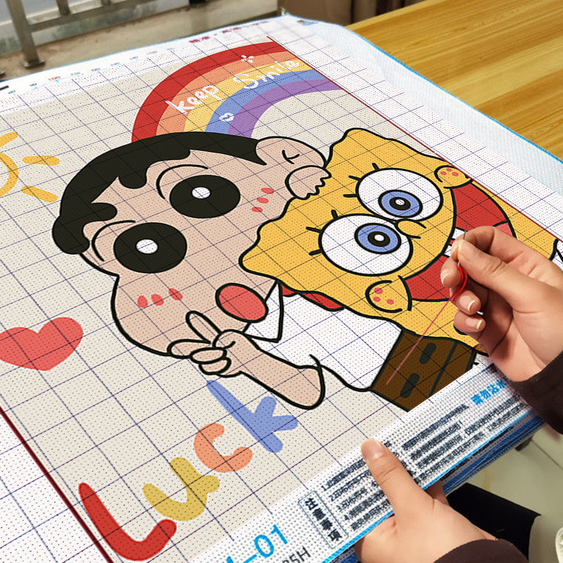 蜡笔小新十字绣2024新款线绣客厅卧室儿童小件简单2025手工刺绣,淘宝优惠券,粉丝福利购,淘宝优惠卷