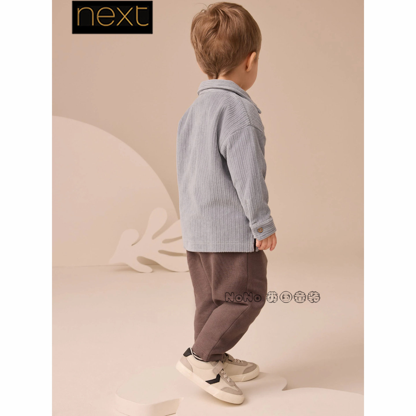 英国Next男童蓝色外套灯芯绒衬衫T恤纯棉运动裤套装1-7岁F15-043,淘宝优惠券,粉丝福利购,淘宝优惠卷