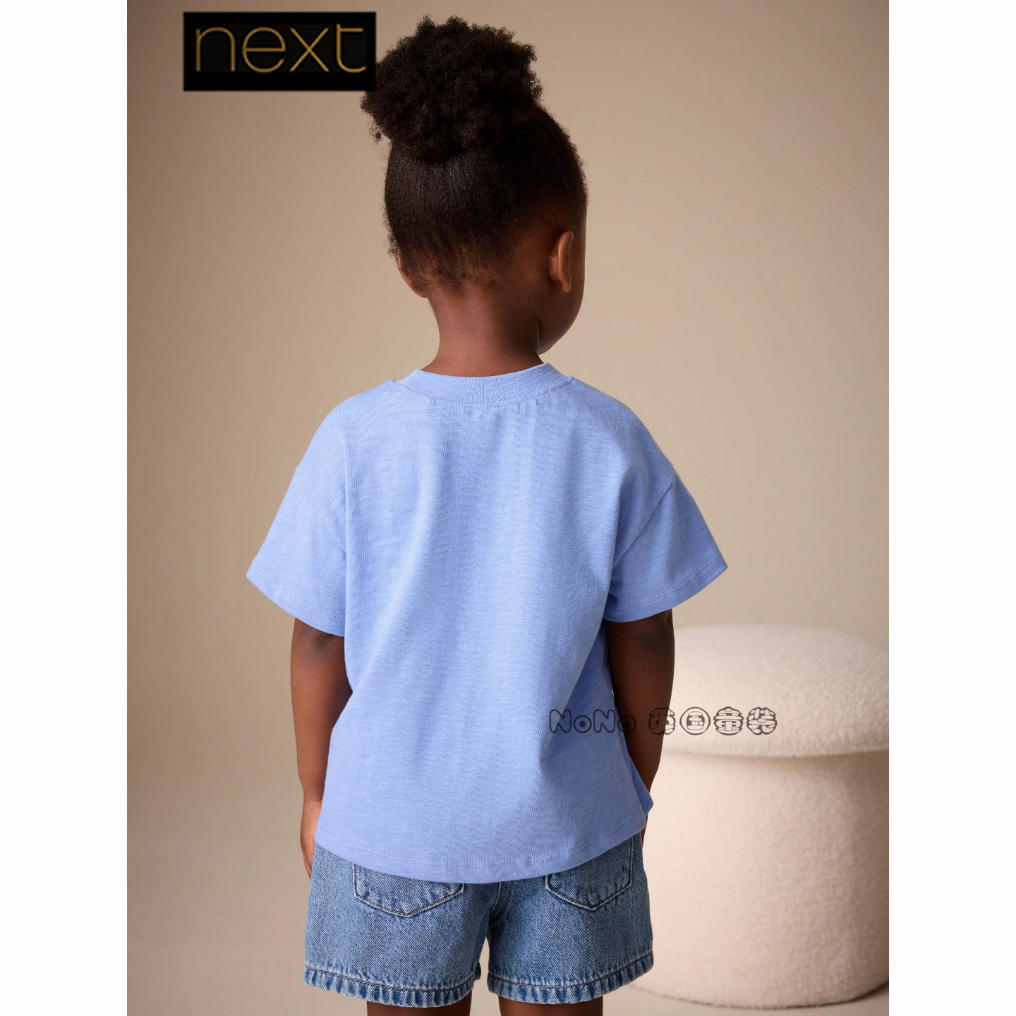英国Next代购女童蓝色蛋糕刺绣甜品短袖T恤衫全棉1-7岁W60-462,淘宝优惠券,粉丝福利购,淘宝优惠卷