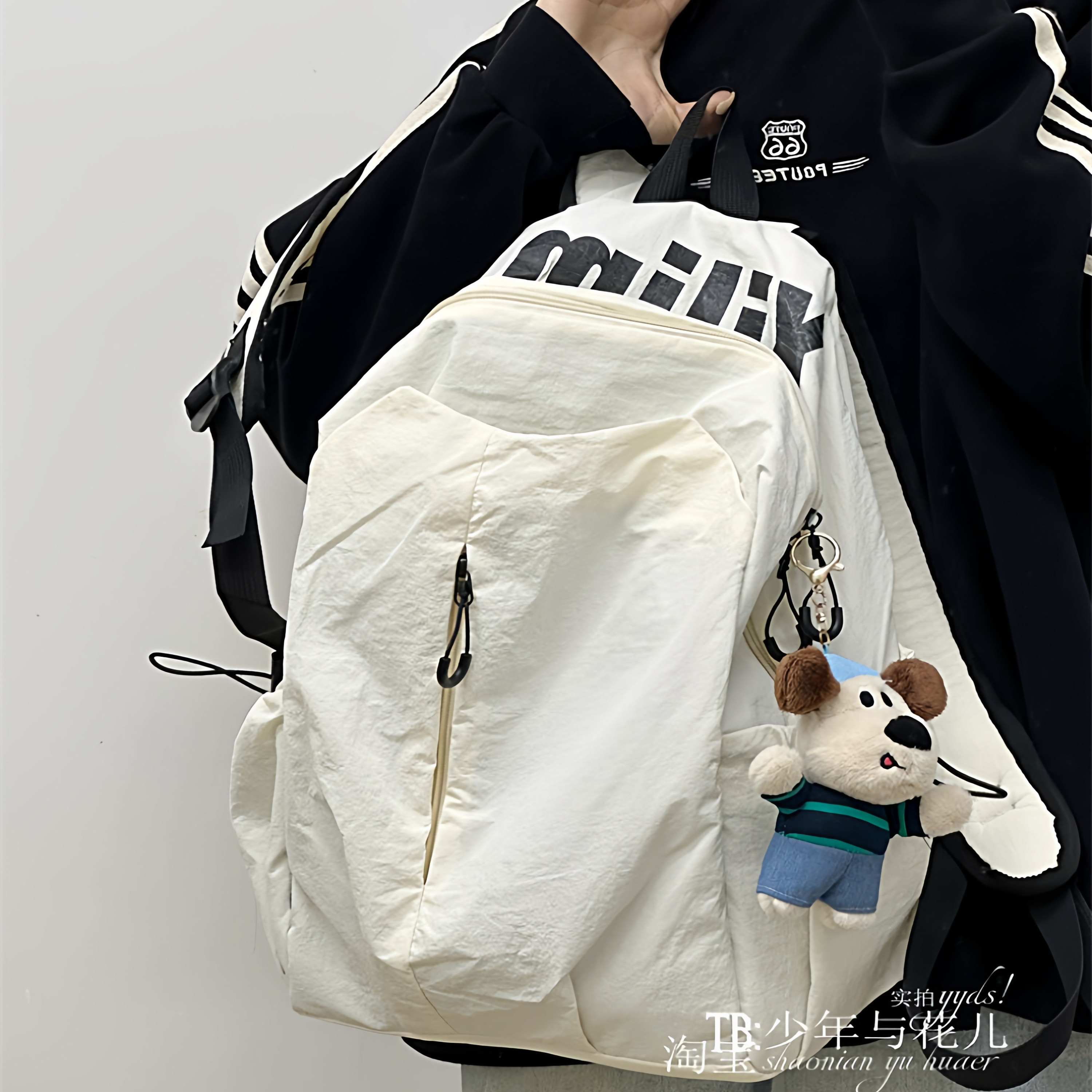 Japanese lightweight water-repellent schoolbag female junior high school large capacity high school college student backpack sports outdoor