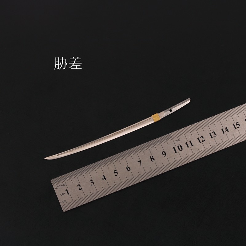 微型1比6日式武士兵器微刀短刃胁差打刀太刀VG10钢材带刀鎺未开刃_虎窝淘