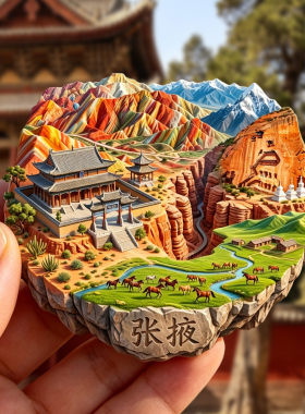 张掖金属冰箱贴旅游纪念品