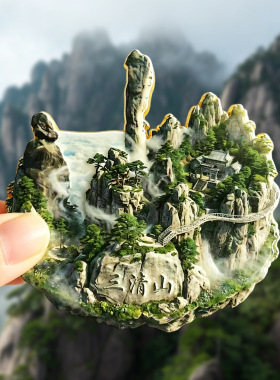 三清山金属冰箱贴旅游纪念品