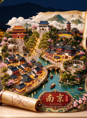 南京景点金属冰箱贴旅游纪念品