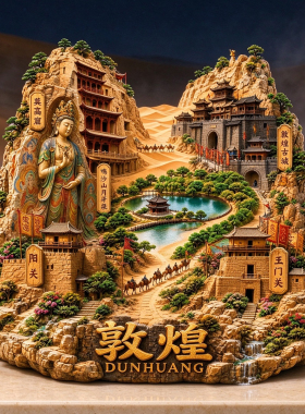 敦煌文创金属冰箱贴旅游纪念品